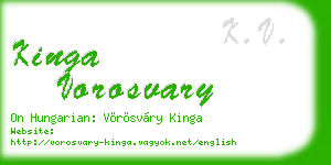 kinga vorosvary business card
